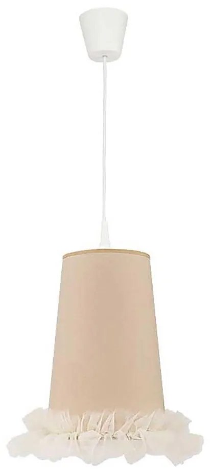 Duolla - Lampadario a sospensione per bambini BALLET 1xE27/40W/230V diametro 21 cm beige