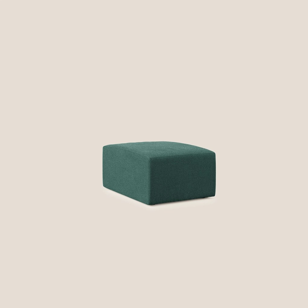 Nettuno modulo pouf in morbido tessuto bouclè T07 verde
