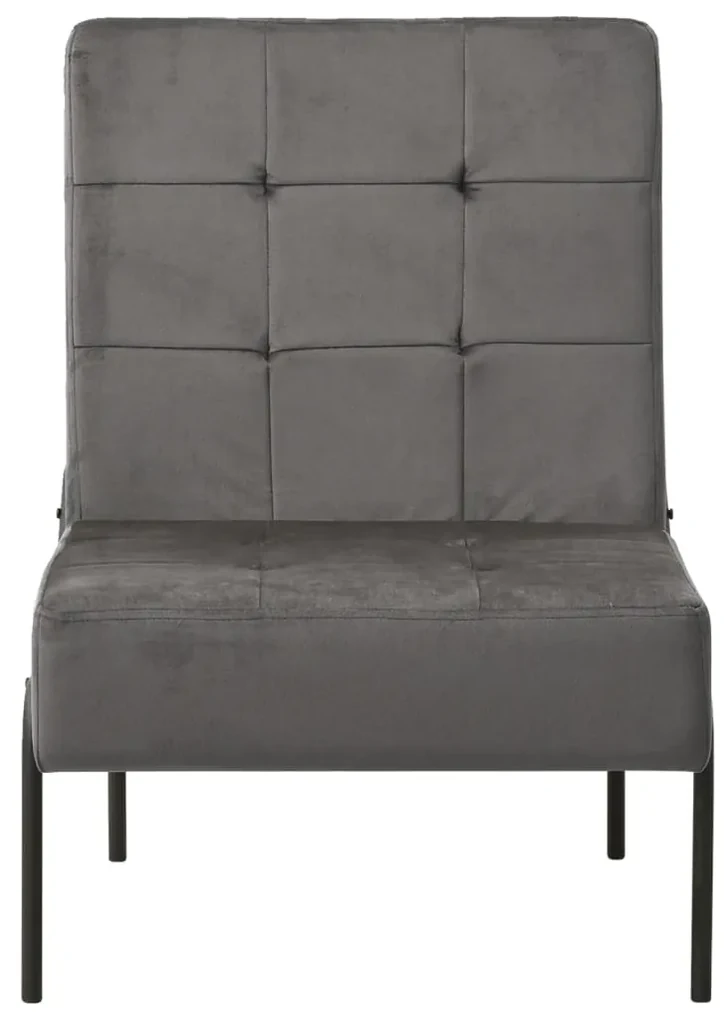 Poltrona relax 65x79x87 cm grigio scuro in velluto