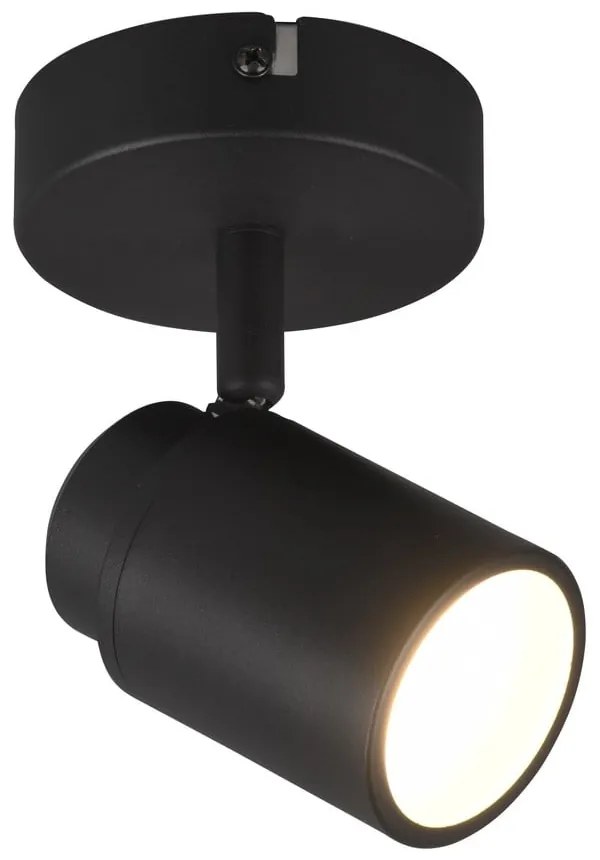 Faretto in metallo nero opaco 10x9 cm Angelo - Trio