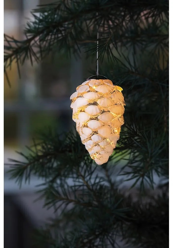 Decorazione natalizia luminosa bianca a sospensione ø 5 cm Celina – Sirius