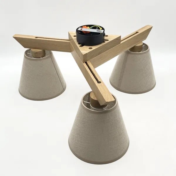 Brilagi - LED  Lampadario a plafone ANTHONY 3xE14/40W/230V quercia/beige