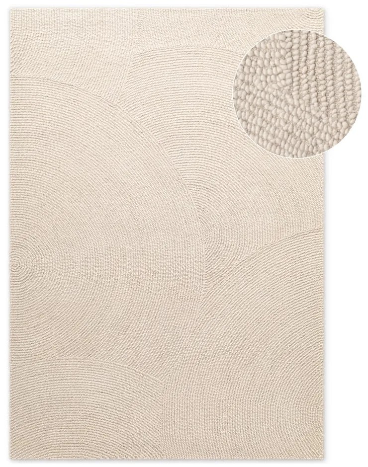 Tappeto colore naturale chiaro in lana tessuto a mano 120x180 cm Eleni Natural White – Hanse Home