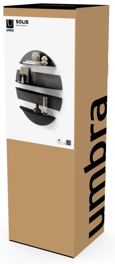 Set di 4 mensole in metallo nero da 76 cm Solis - Umbra