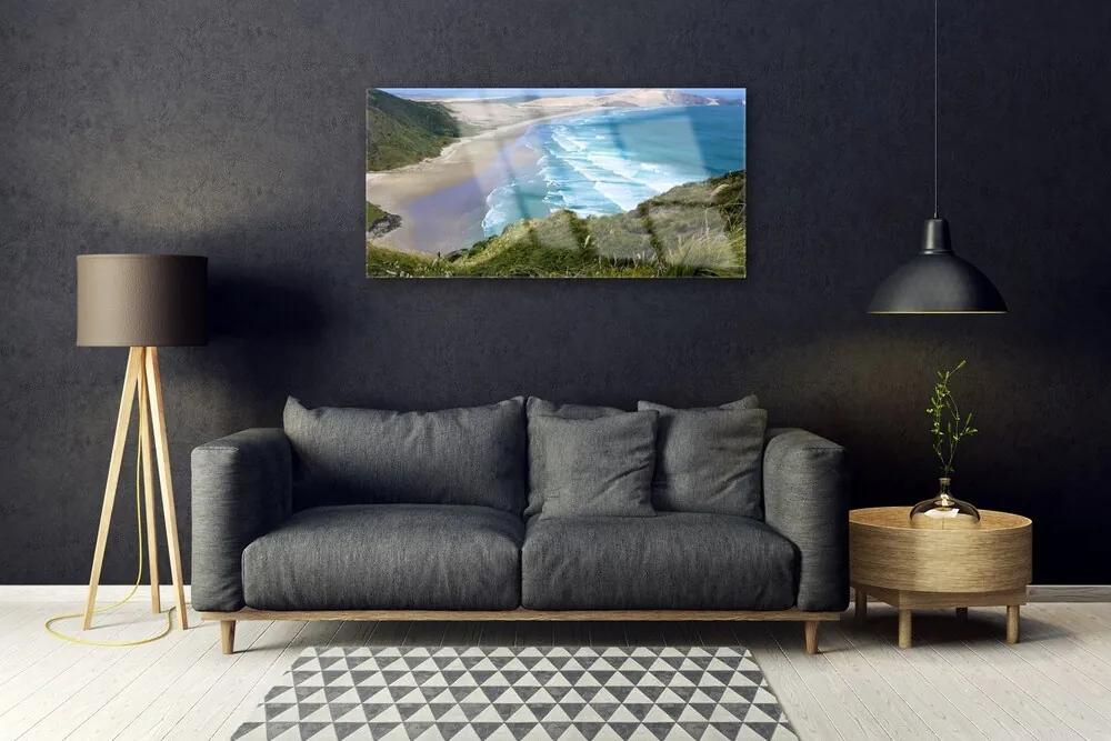 Quadro acrilico Paesaggio del mare della spiaggia 100x50 cm
