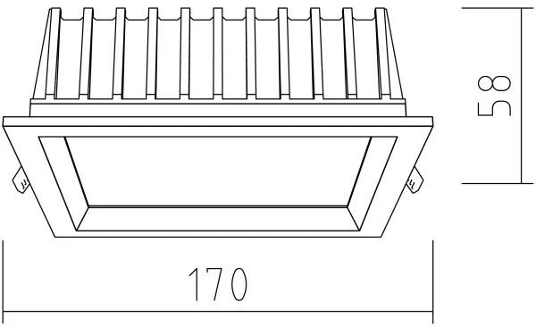 APLED - Lampada LED SQUARE WOODLINE LED/12W/230V 3000K 17x17 cm cenere legno solido