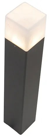 Lampada da esterno a stelo nera con paralume opalino bianco 50 cm - Denmark