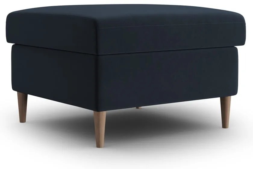 Poggiapiedi blu scuro con rivestimento in velluto Kyoto – Cosmopolitan Design