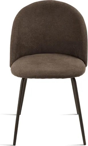 Sedia da pranzo in tessuto e gambe metallo marrone - KAREN 2 sedie