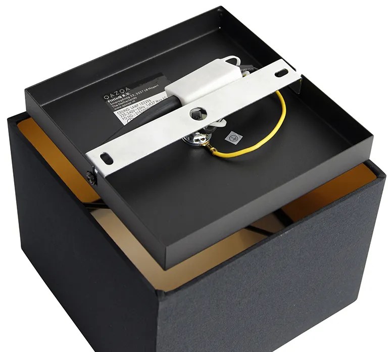 Plafoniera moderna nera con oro - VT