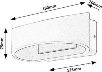 Rabalux 77179 - Lampada da parete LED per esterni GERLA LED/9W/230V IP54 antracite