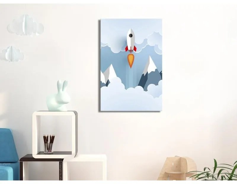 Quadro  Rocket in the Clouds (1 Part) Vertical  Larghezza x Altezza Home decor 40x60