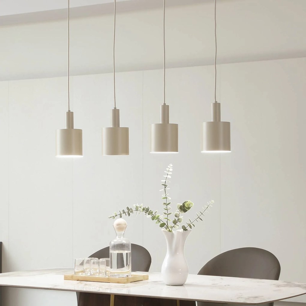 Lampada a sospensione Ovelia Lindby, dimmerabile, Crema / Ambra, Cucina, Metallo, Moderno, Lampada a sospensione