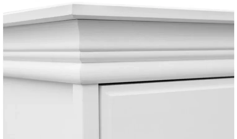 Comò cassettone legno massello bianco shabby toscano