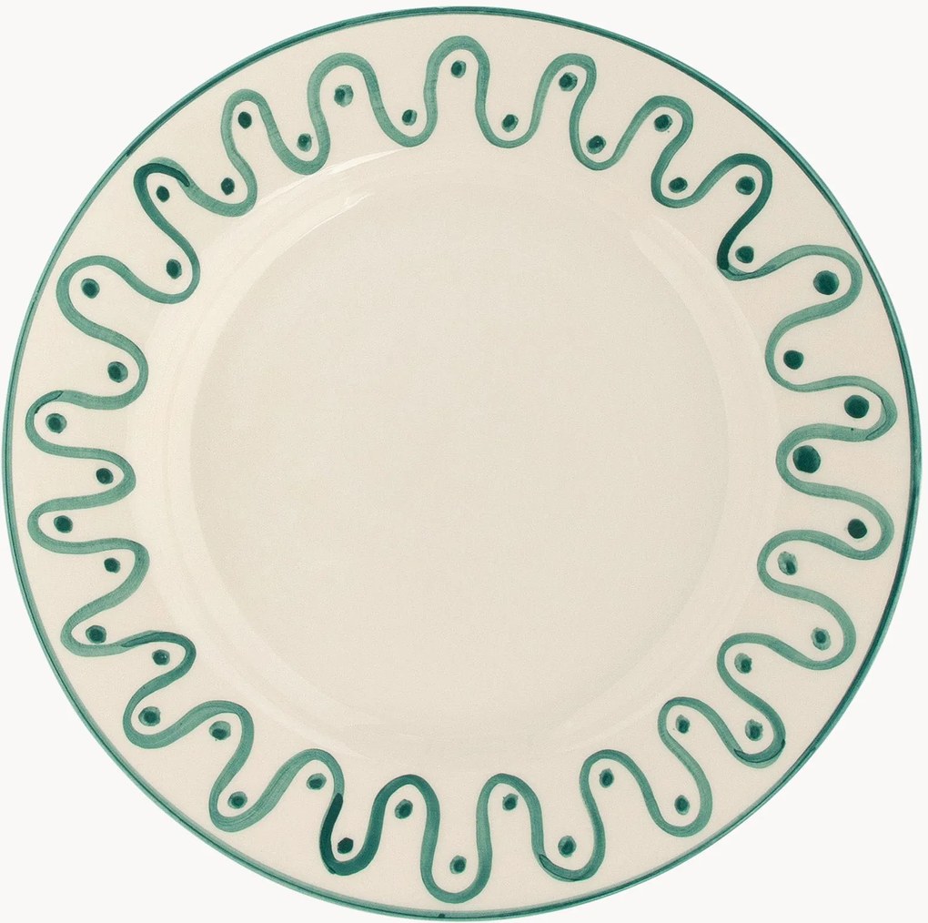 Piatto da portata dipinto a mano Leaf