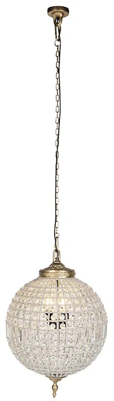 Lampadario Art Déco cristallo 50cm oro - Kasbah