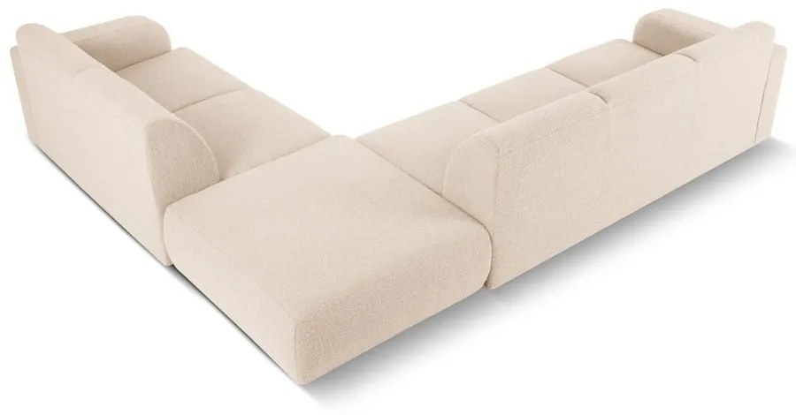Divano angolare beige in tessuto bouclé (angolo destro) Molino - Micadoni Home