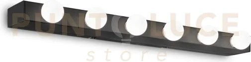 Prive' applique 6 luci attacco e14 nero 60,5cm