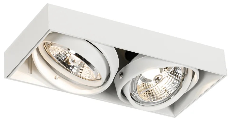 Set di 6 faretti da incasso bianchi GU10 70mm 2-luci senza cornice - Oneon