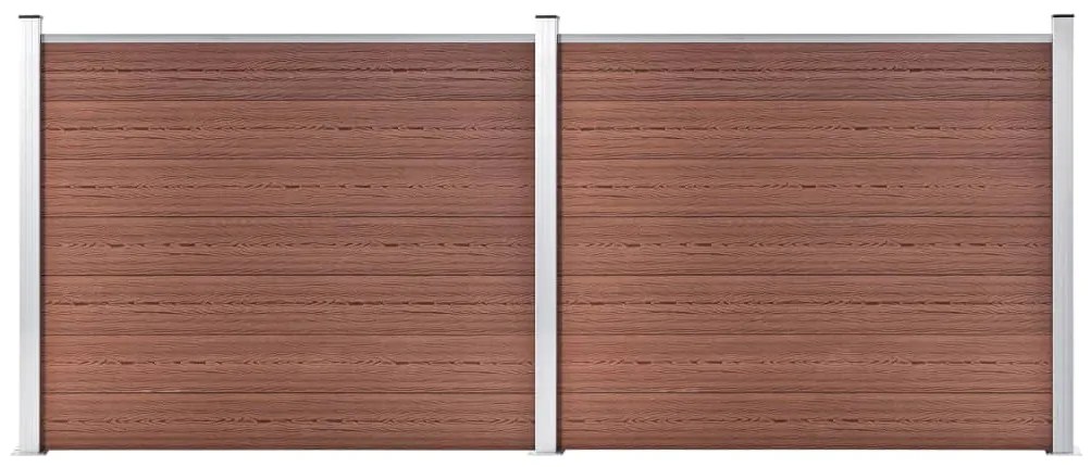 Set Pannello Di Recinzione İn Wpc 353x146 Cm Marrone /