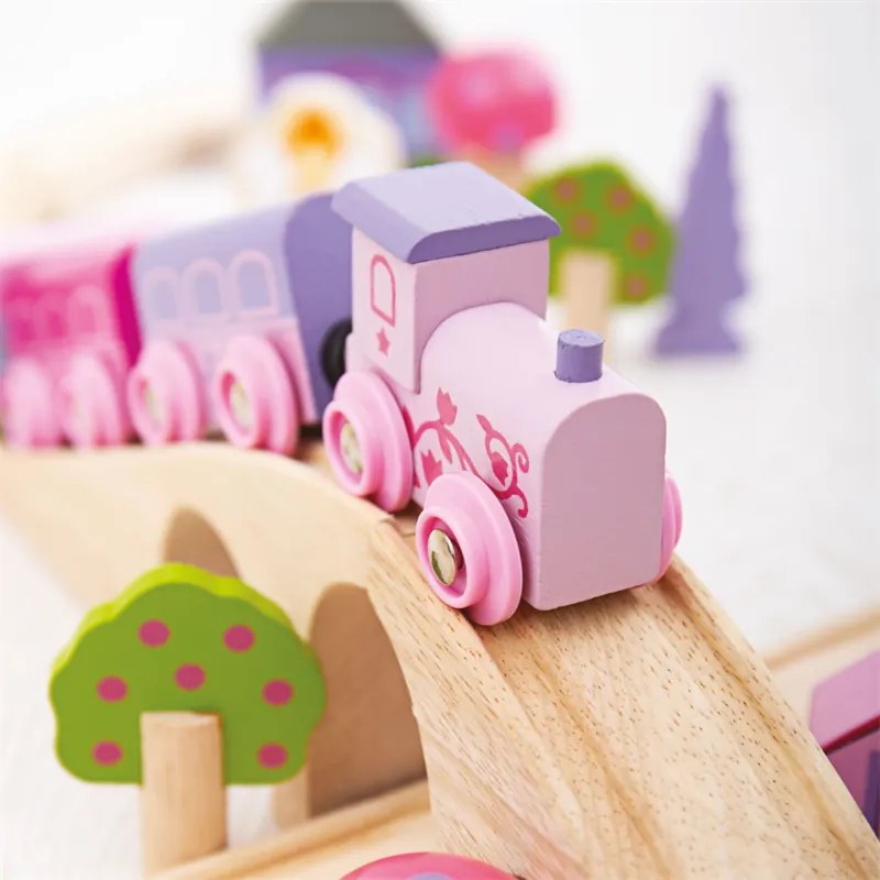 Bigjigs – Pista ferroviaria per le principesse a forma di 8 – 40 pezzi