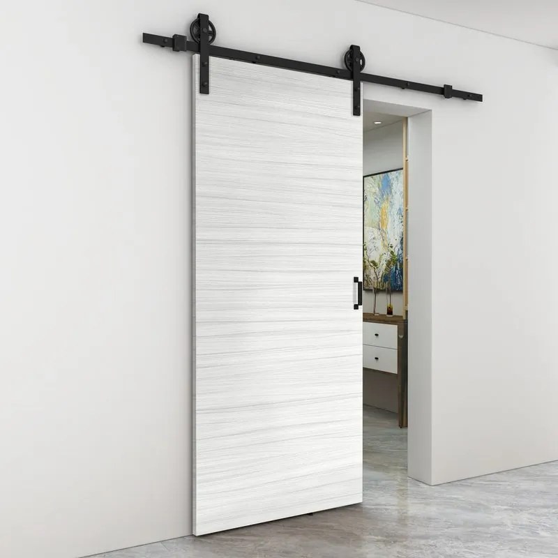Porta scorrevole reversibile Sablé in mdf marrone, L 92.5 x H 211.5 cm, con binario Rodeo