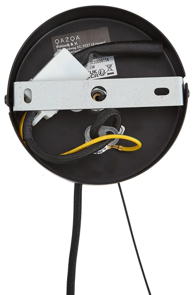 Lampadario moderno nero con vetro fumé a 9 luci - Laura