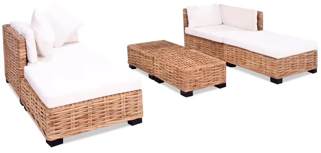 Set divano 16 pz in rattan naturale