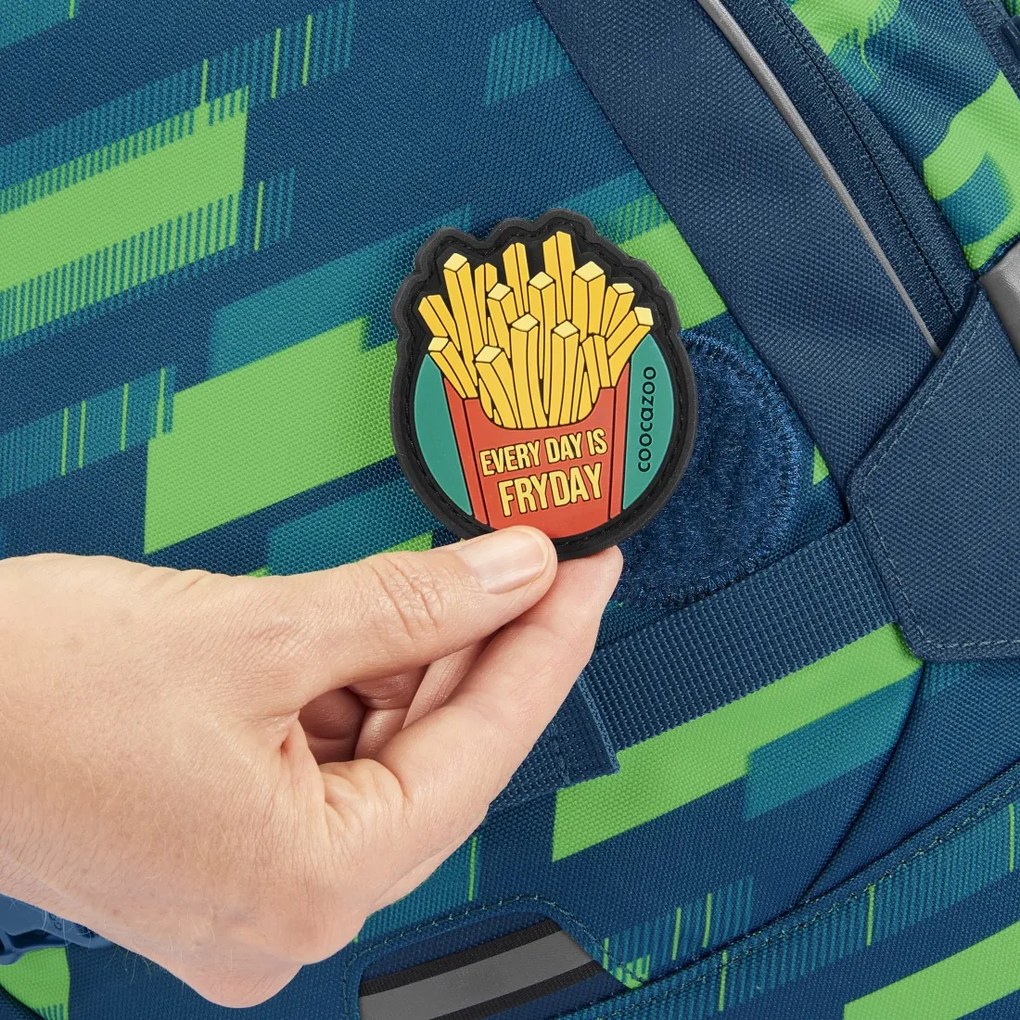 Zaino scuola coocazoo MATE, Lime Stripe, certificato AGR