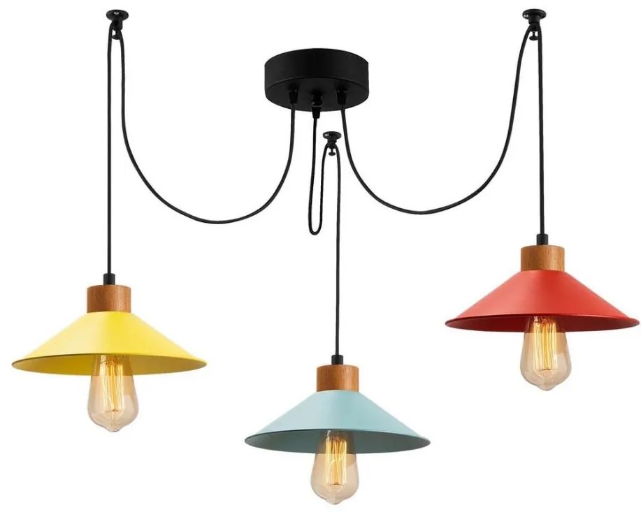 Lampadario a sospensione con filo MANAVGAT 3xE27/100W/230V ragno