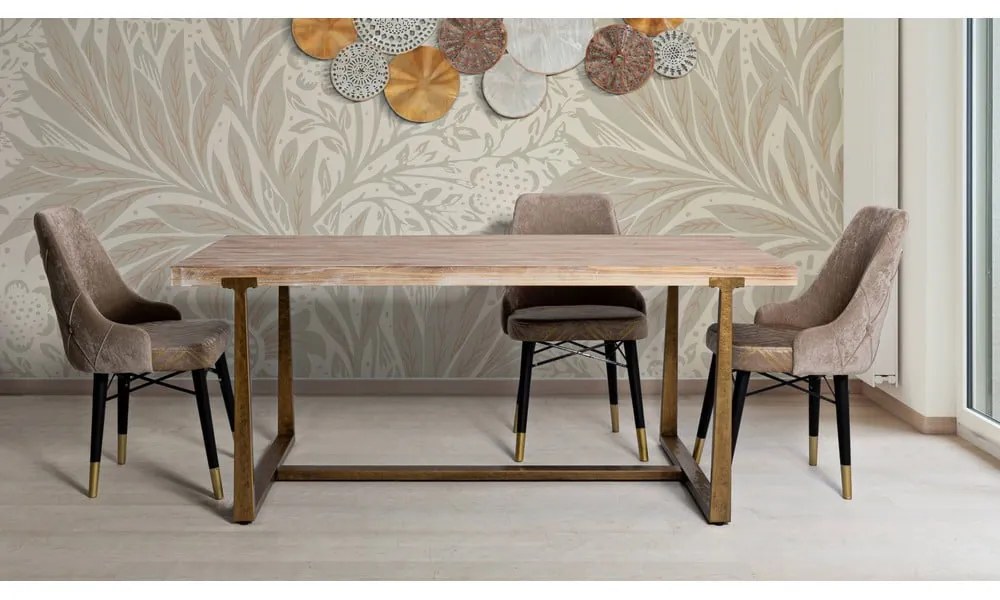 Tavolo da pranzo in colore naturale 180x90 cm Ankara - Mauro Ferretti