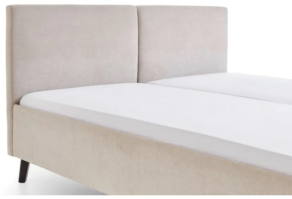 Letto matrimoniale imbottito beige con rete inclusa 180x200 cm Piano – Meise Möbel