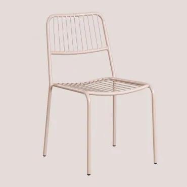 Confezione da 2 sedie da giardino impilabili Elton Nude beige - Sklum