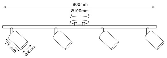 Faretto dimmerabile LED RGBW GOLDIE 4xGU10/4,8W/230V dorato