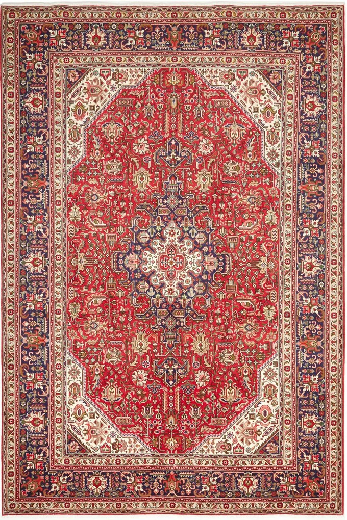 Tabriz Tappeto persiano 300 x 200 Blu (Iran) Annodato A Mano