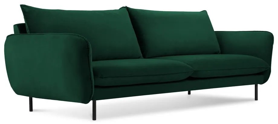 Divano in velluto verde scuro 200 cm Vienna - Cosmopolitan Design