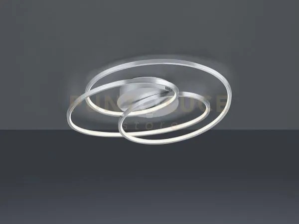 Gale plafoniera led 38,5w 5000lm, 3000k acciaio satinato cerchi con...