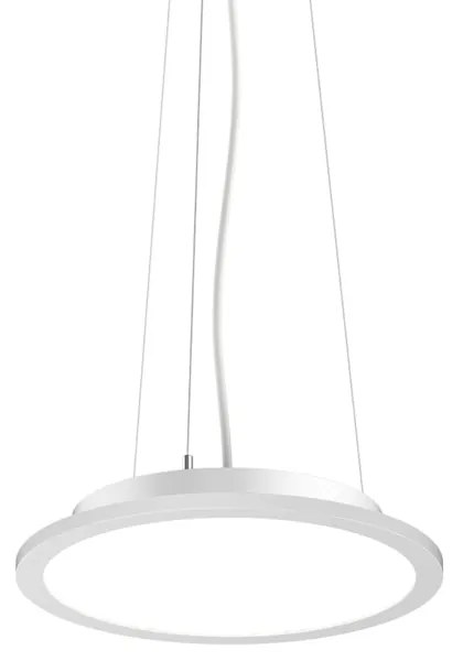 Sospensione Moderna Fly Slim Alluminio-Plastiche Bianco Led 18W 3000K D35Cm