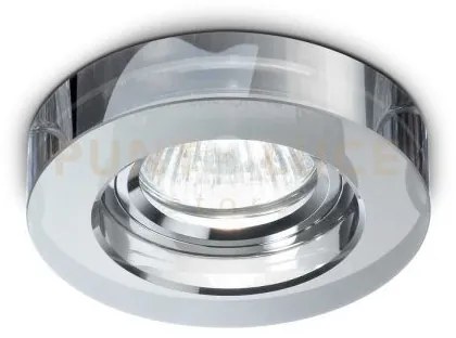 Blues faretto inasso in vetro fume' attacco gu10 d.9,5cm