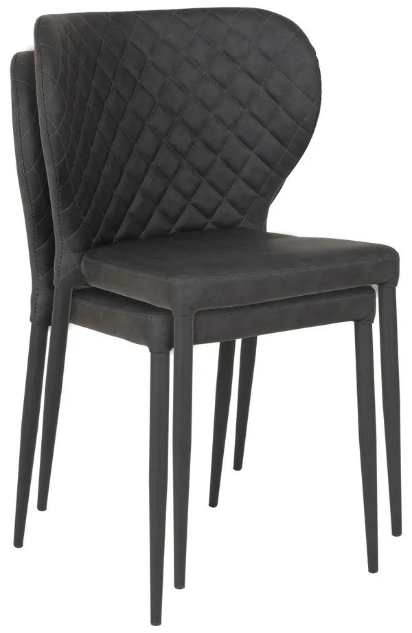 Sedie da pranzo grigio scuro in set di 4 Pisa - House Nordic