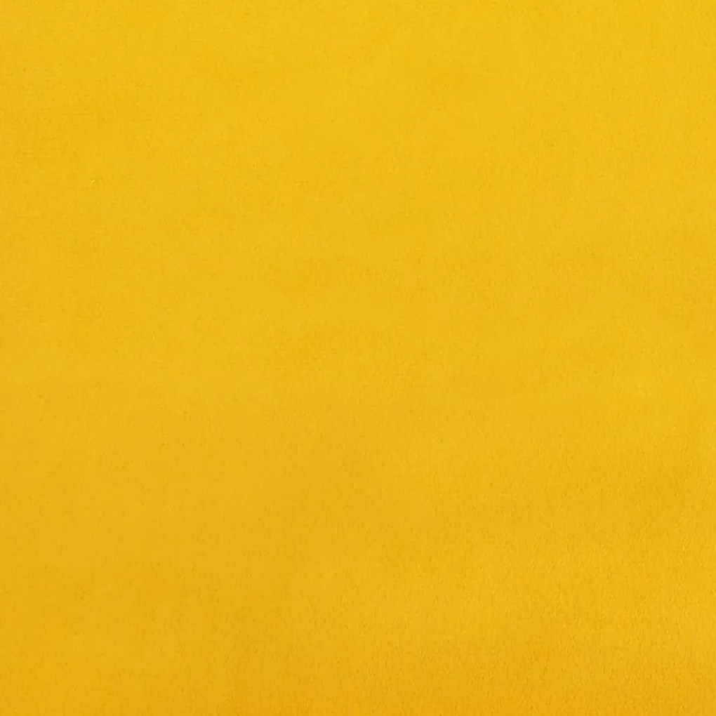 Poggiapiedi giallo 78x56x32 cm in velluto