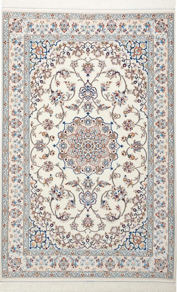 Nain Tappeto 160 x 110 Beige (Iran) Annodato A Mano
