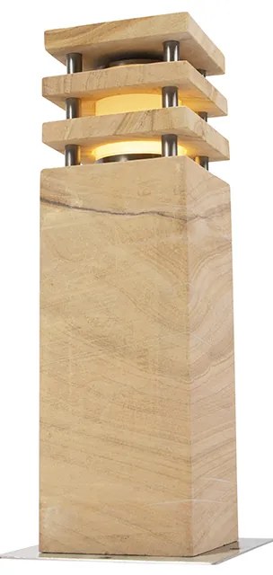 Lampada da terra moderna per esterni in pietra arenaria 40 cm - Grumpy