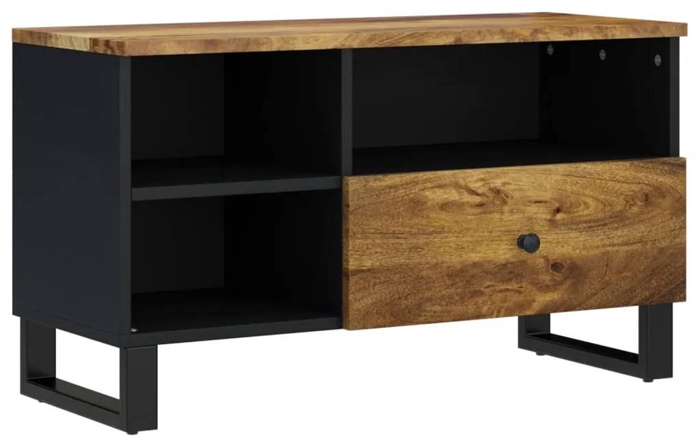 Mobile tv 80x33x46cm legno massello mango e legno multistrato