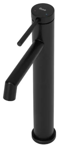REA-B5320 - Miscelatore per lavabo FOSS 29,5 cm nero opaco