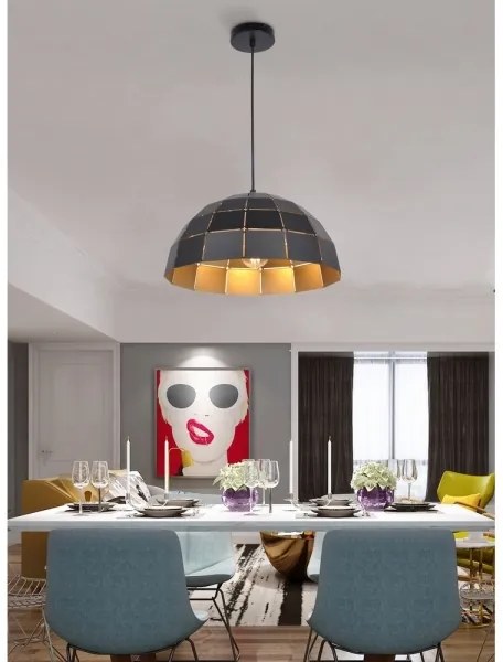 Top Lampada Apolo 30C - Lampadario a sospensione con filo 1xE27/40W/230V oro/nero