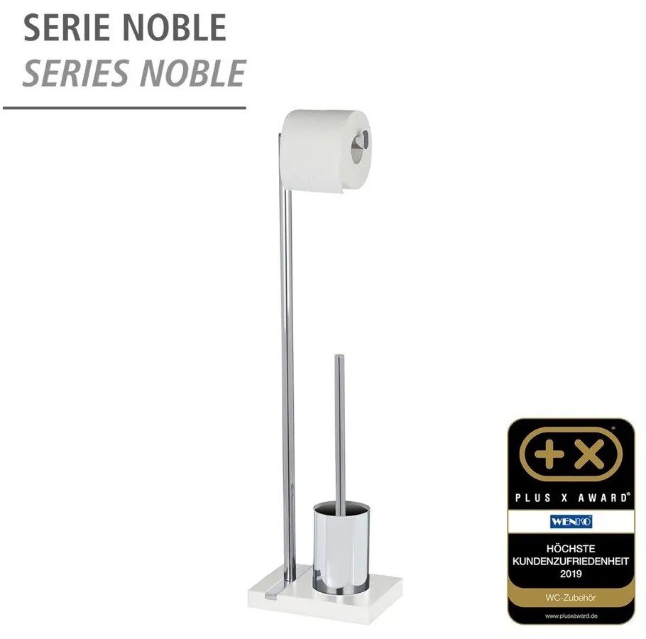 Scopino con supporto per carta igienica Noble - Wenko