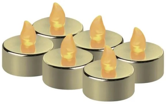 SET 6x LED Decorazioni natalizie 6xLED/6xCR2032 oro