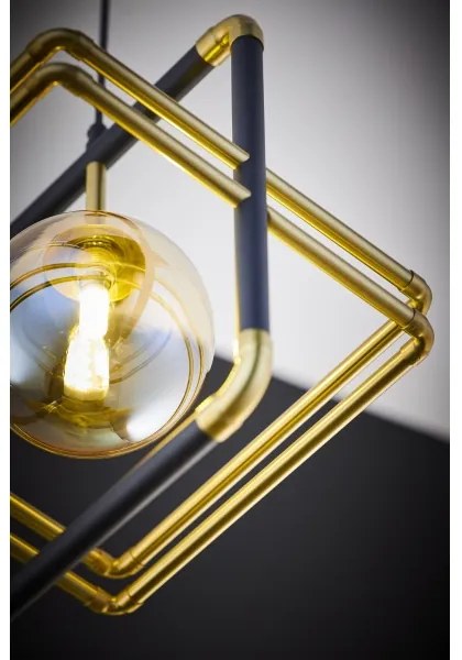 Jupiter 2025 - Lampadario a sospensione con filo FIORI 1xG9/10W/230V nero/oro/beige