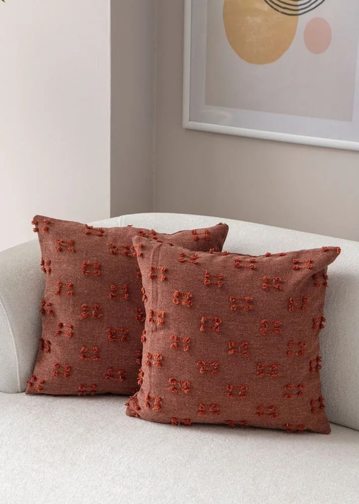 Federe decorative in set 2 pz 43x43 cm Tuffet – Mioli Decor